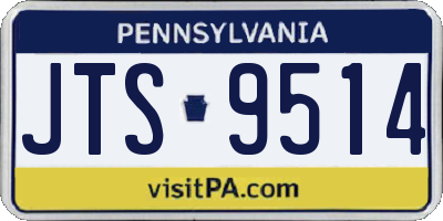PA license plate JTS9514