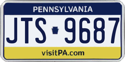 PA license plate JTS9687