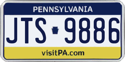 PA license plate JTS9886