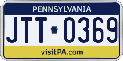 PA license plate JTT0369