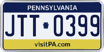 PA license plate JTT0399