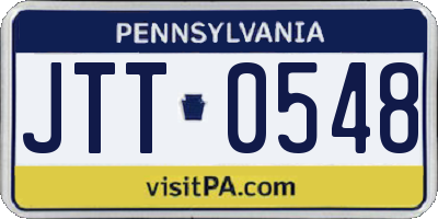 PA license plate JTT0548