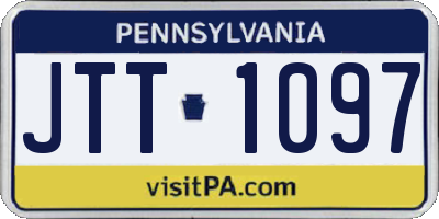 PA license plate JTT1097