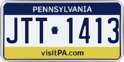 PA license plate JTT1413