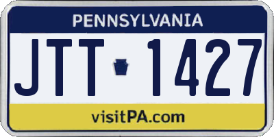 PA license plate JTT1427