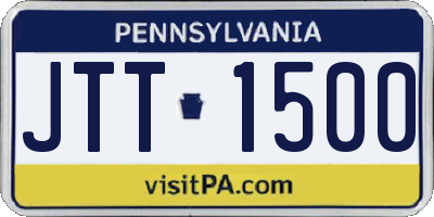PA license plate JTT1500