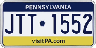 PA license plate JTT1552