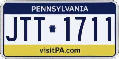 PA license plate JTT1711