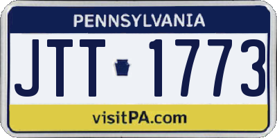 PA license plate JTT1773