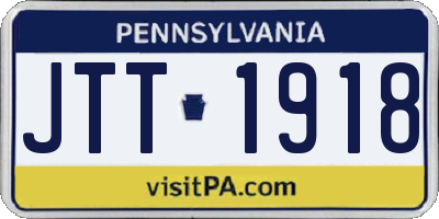 PA license plate JTT1918