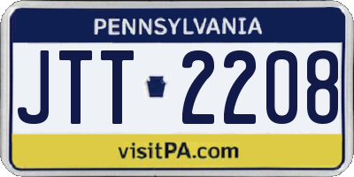 PA license plate JTT2208