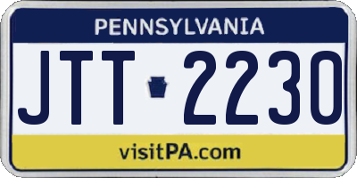 PA license plate JTT2230
