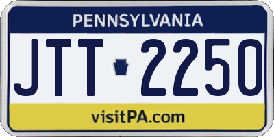 PA license plate JTT2250