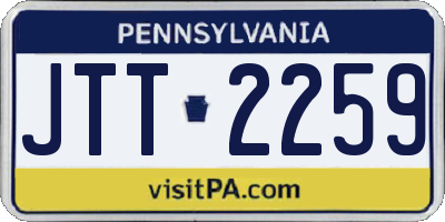 PA license plate JTT2259
