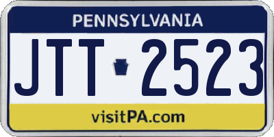 PA license plate JTT2523