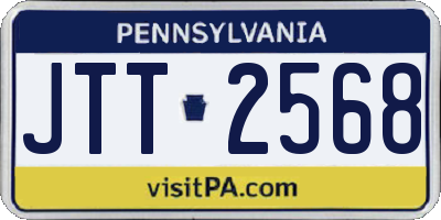 PA license plate JTT2568