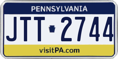 PA license plate JTT2744