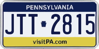 PA license plate JTT2815