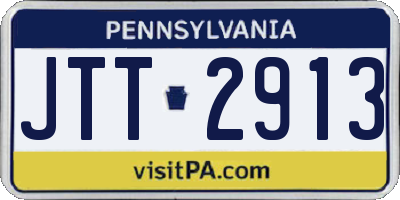 PA license plate JTT2913