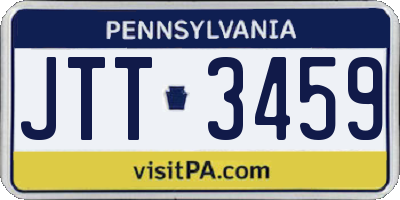PA license plate JTT3459