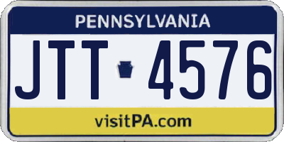 PA license plate JTT4576