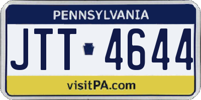 PA license plate JTT4644