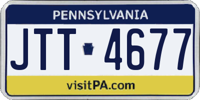 PA license plate JTT4677