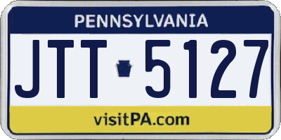 PA license plate JTT5127