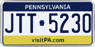 PA license plate JTT5230