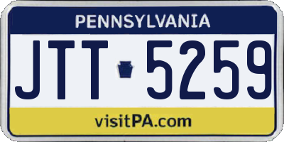 PA license plate JTT5259