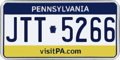PA license plate JTT5266