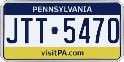 PA license plate JTT5470