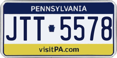 PA license plate JTT5578