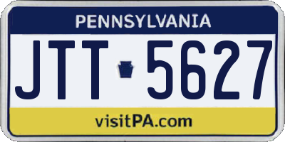 PA license plate JTT5627