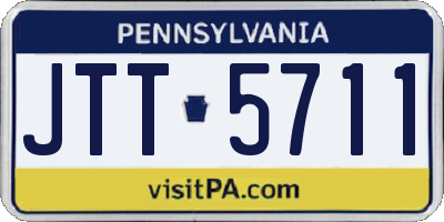 PA license plate JTT5711
