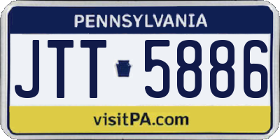 PA license plate JTT5886
