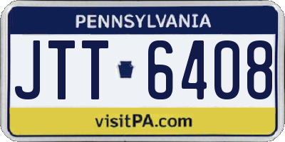 PA license plate JTT6408
