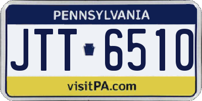 PA license plate JTT6510