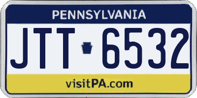 PA license plate JTT6532