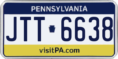 PA license plate JTT6638