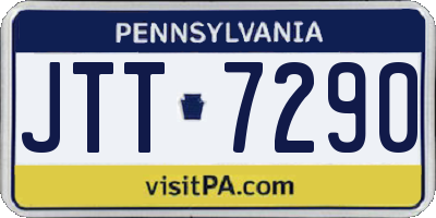 PA license plate JTT7290