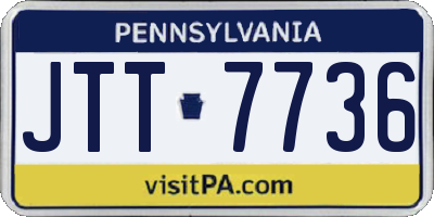 PA license plate JTT7736