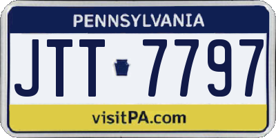 PA license plate JTT7797