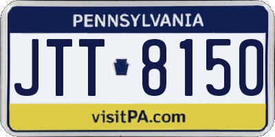 PA license plate JTT8150
