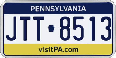 PA license plate JTT8513
