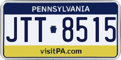 PA license plate JTT8515