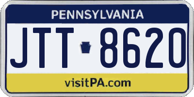 PA license plate JTT8620