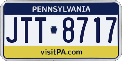 PA license plate JTT8717