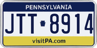 PA license plate JTT8914