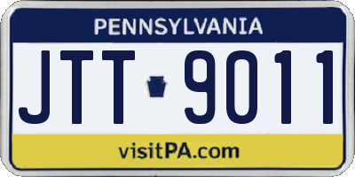 PA license plate JTT9011